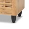 Baxton Studio Winda Modern and Contemporary Oak Brown Finished Wood 2-Door Shoe Cabinet 189-11987-ZORO - alternate 4